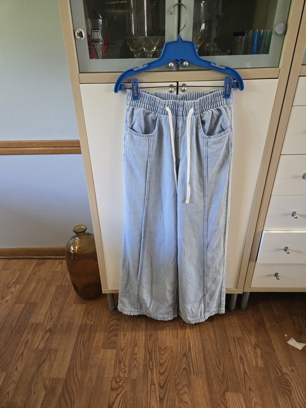 Universal Thread Light Blue Elastic Waist Denim Pants